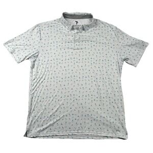 Anderson Ord Shirt Mens XL Golf All Over Print Beachy Tropical Sail Boat Stretch